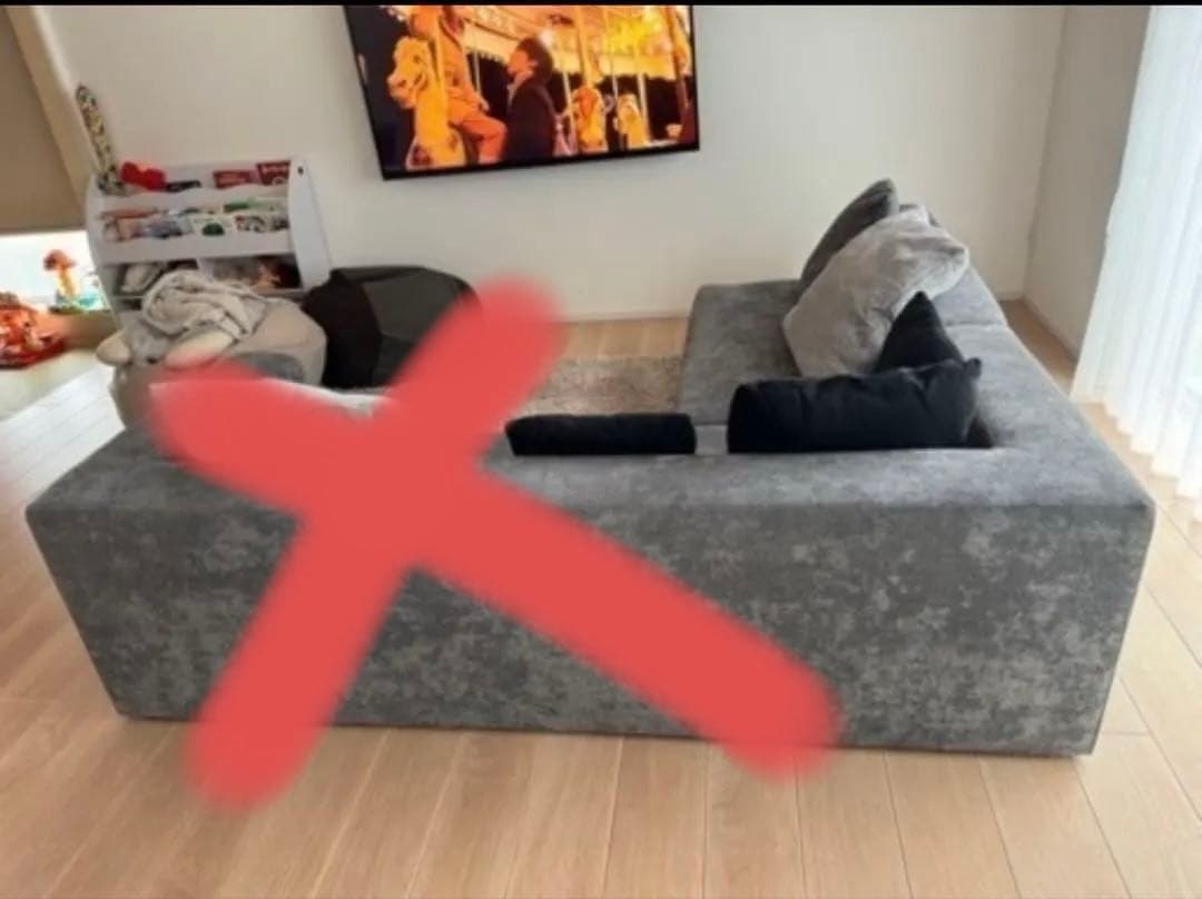 ソファ　2人掛け　グレー