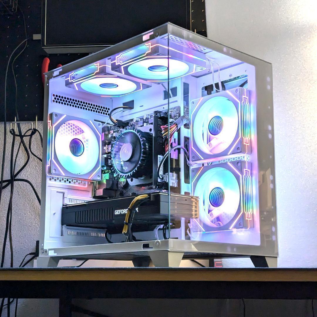 【TITANIUM】白い光る✨ゲーミングPC✨フルセット✨RTX3080@