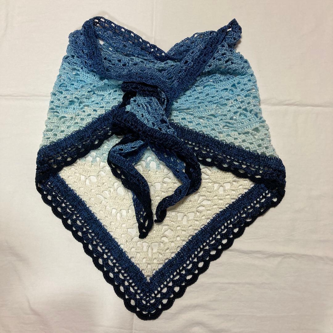 三角ショール　バレエ用　ハンドメイド　ねこ模様　⑤
