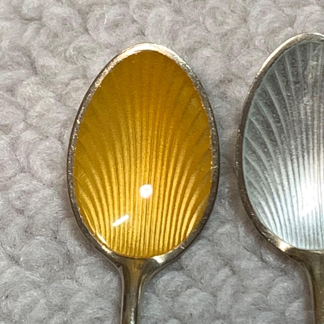 エラデンマーク　デミタススプーン　エナメル・七宝焼　スターリングシルバー925