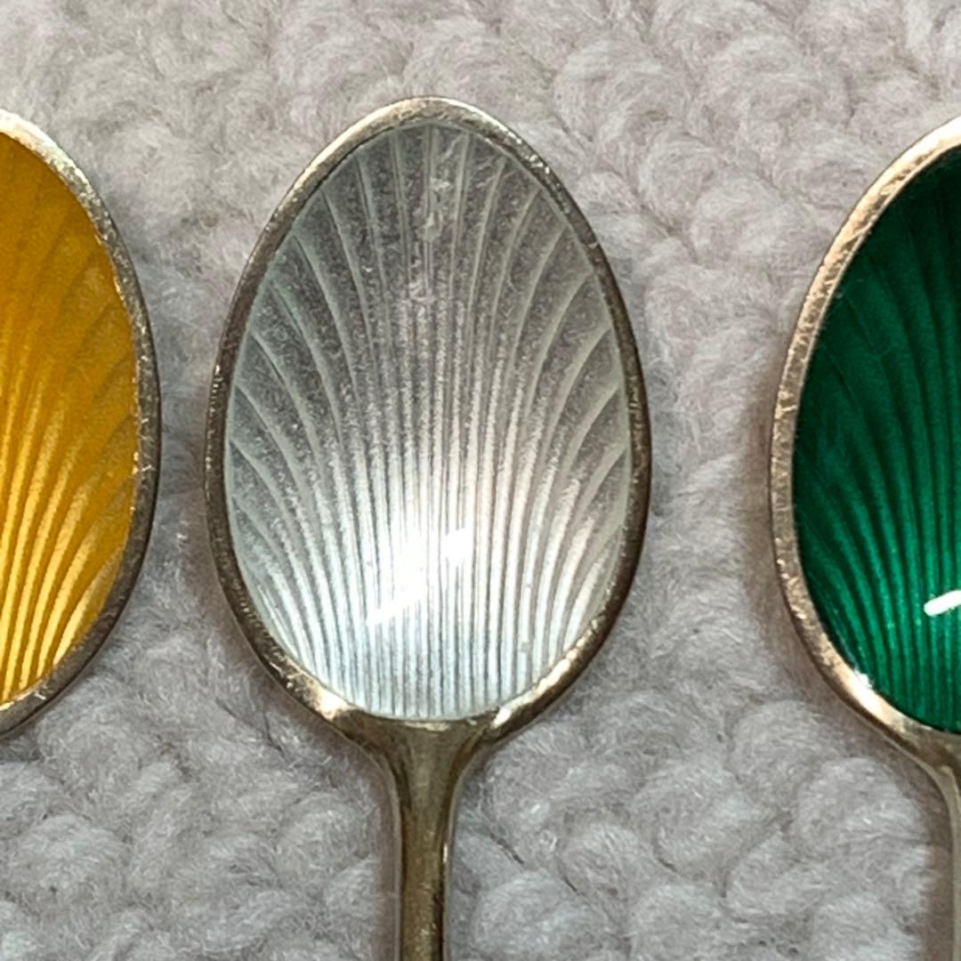 エラデンマーク　デミタススプーン　エナメル・七宝焼　スターリングシルバー925