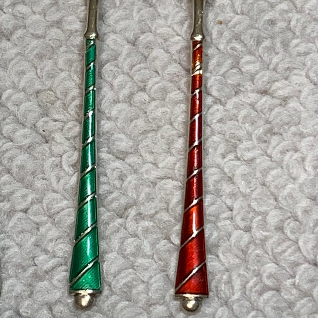 エラデンマーク　デミタススプーン　エナメル・七宝焼　スターリングシルバー925