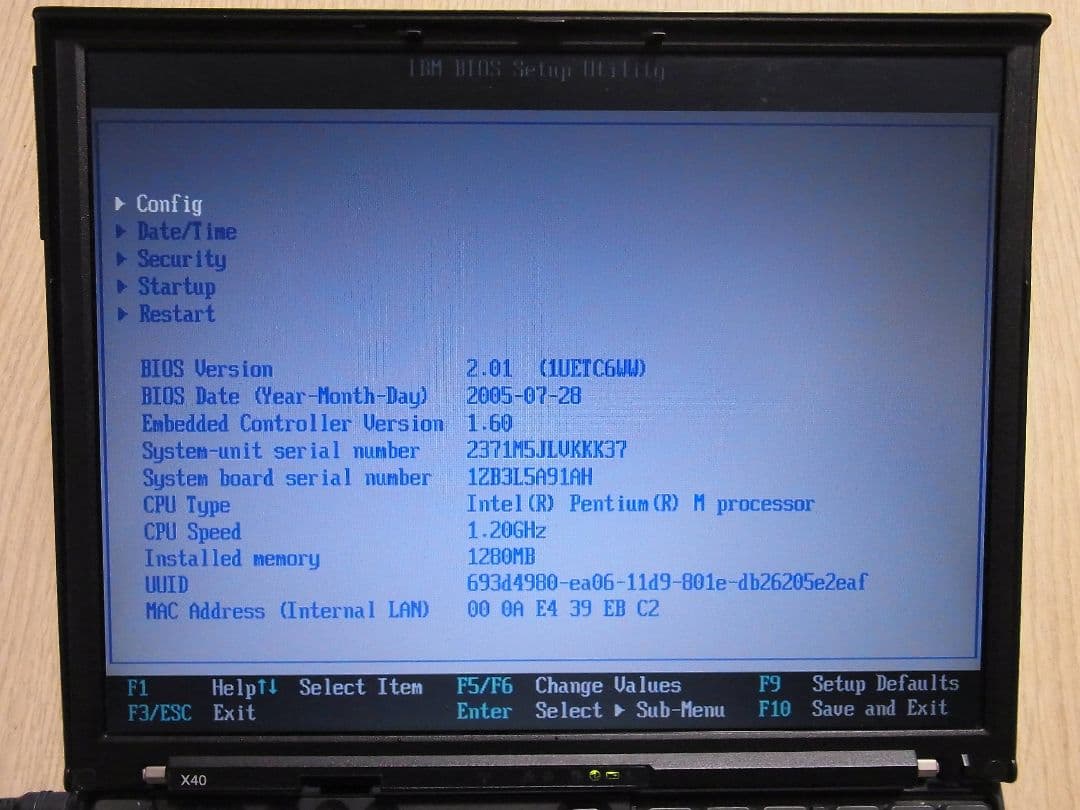 [動作確認済]ThinkPadX40 RunCoreSSD換装済