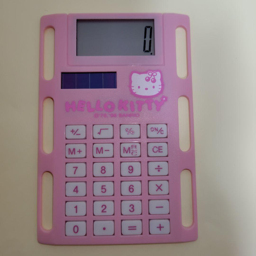 【レア】ハローキティ　手帳用　薄型　カード電卓　１９９８年　さくらんぼ