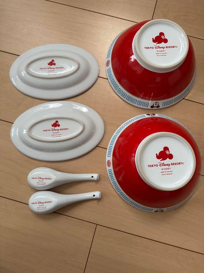 東京ディズニーリゾート ミッキー ラーメン皿、餃子皿、れんげ　セット