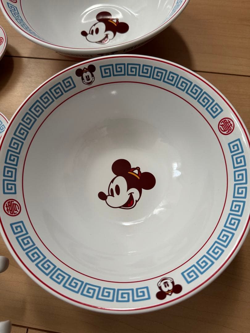 東京ディズニーリゾート ミッキー ラーメン皿、餃子皿、れんげ　セット
