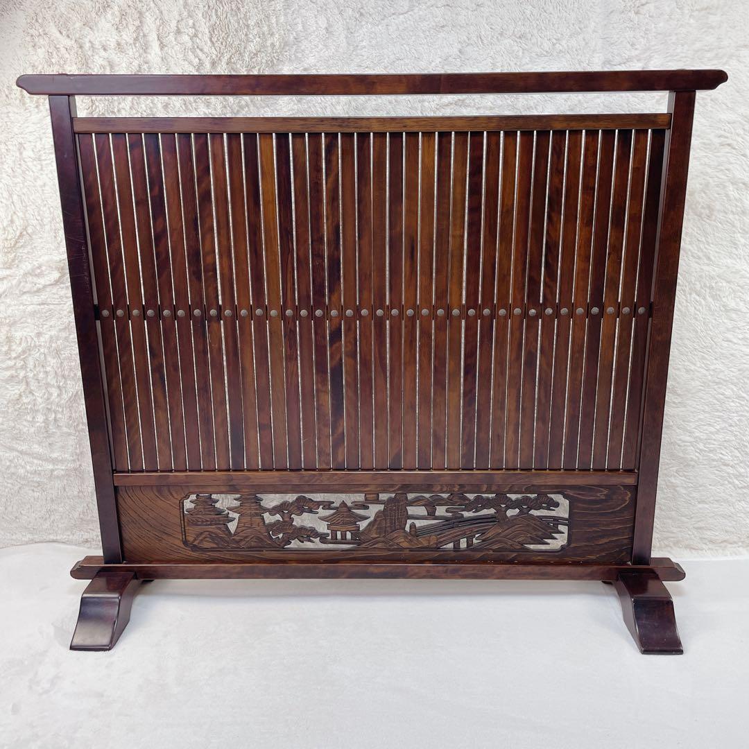 ✨希少✨　昭和レトロ 和風 間仕切り パーテーション 衝立 和柄彫り　レア