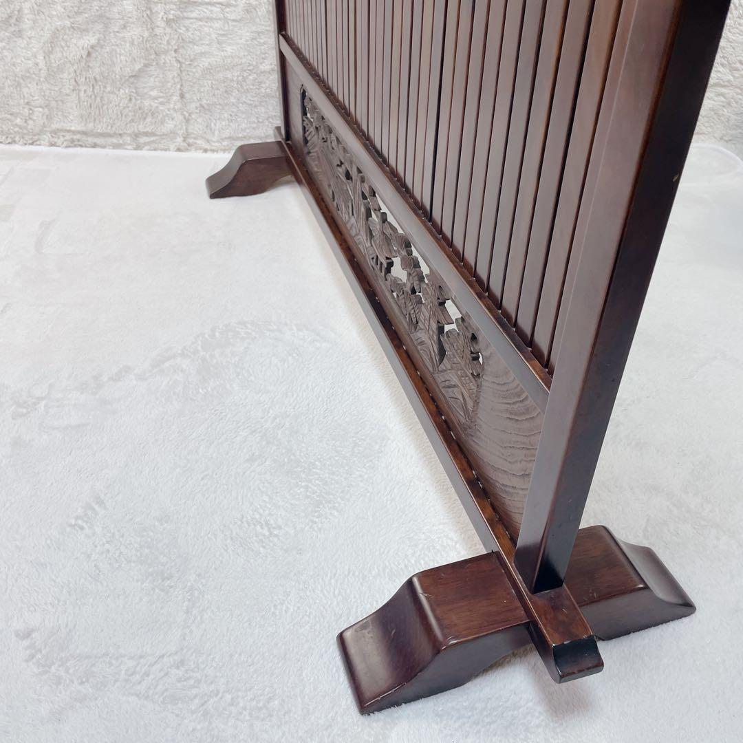 ✨希少✨　昭和レトロ 和風 間仕切り パーテーション 衝立 和柄彫り　レア