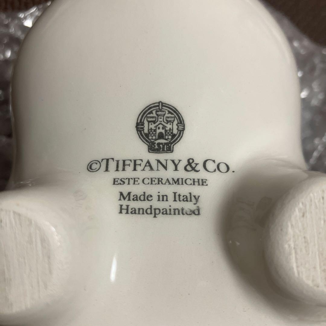 ティファニー　TIFFANY 豚の貯金箱　ドットピンク