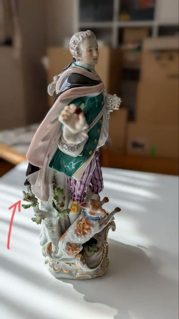 マイセン フィギュリン ペア ケンドラー 葡萄売りの少年＆羊飼いの少女 双剣