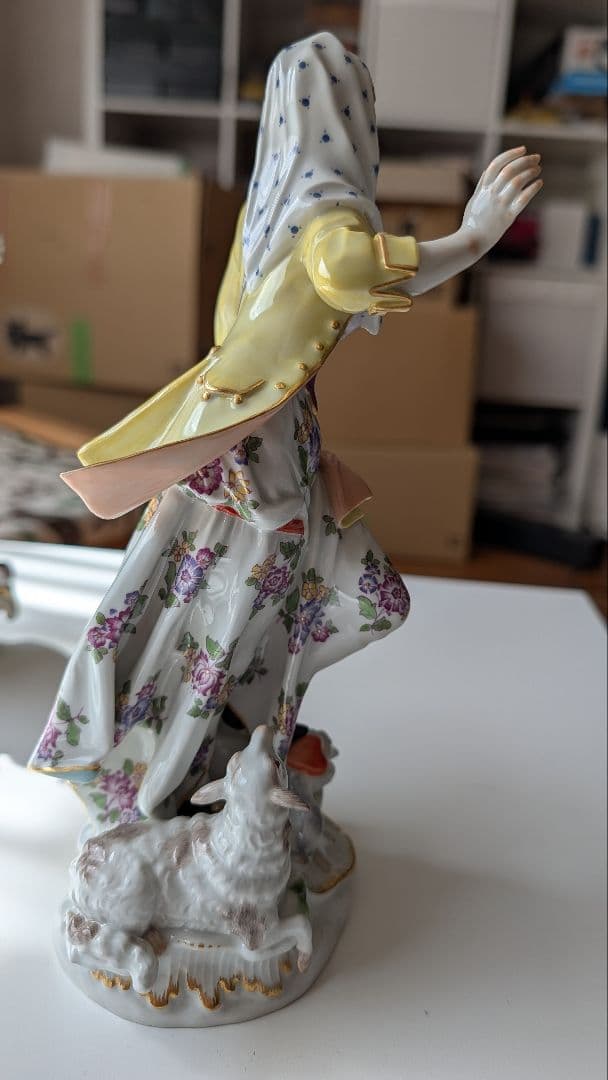 マイセン フィギュリン ペア ケンドラー 葡萄売りの少年＆羊飼いの少女 双剣