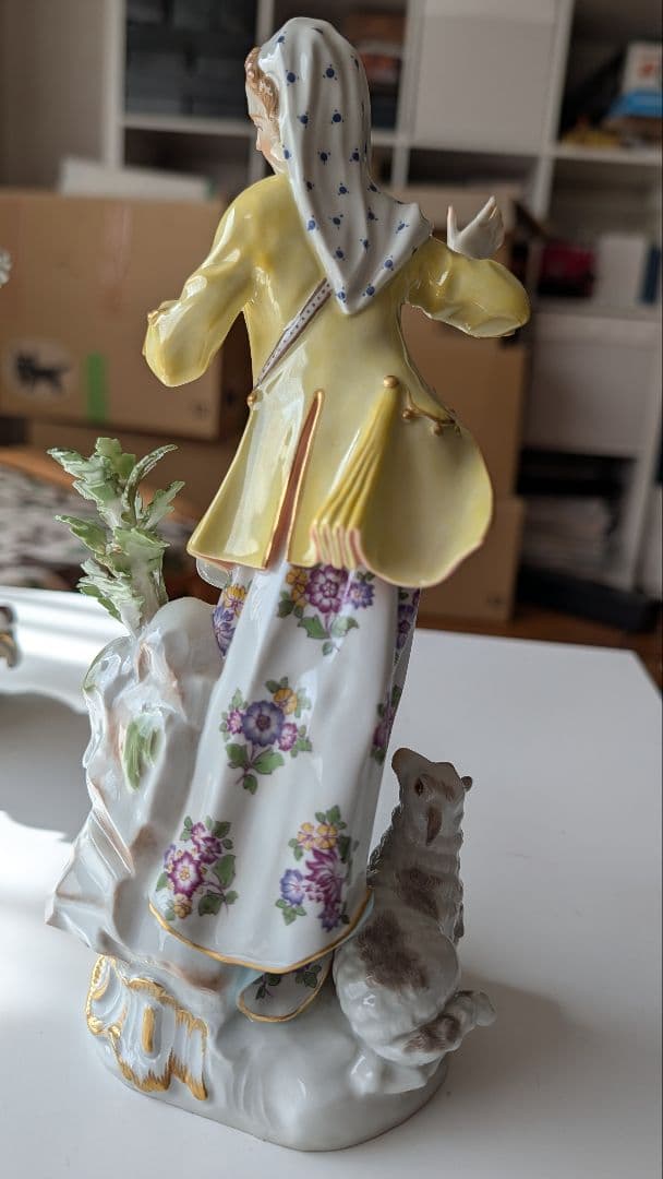 マイセン フィギュリン ペア ケンドラー 葡萄売りの少年＆羊飼いの少女 双剣