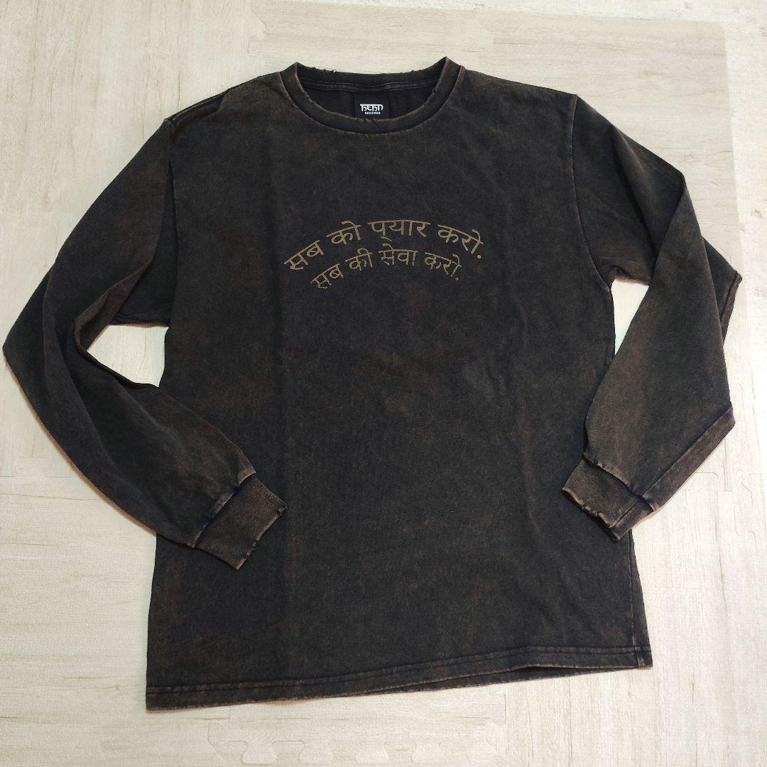 藤井風サン　ダメージロングTシャツ S 長袖　ダメロン