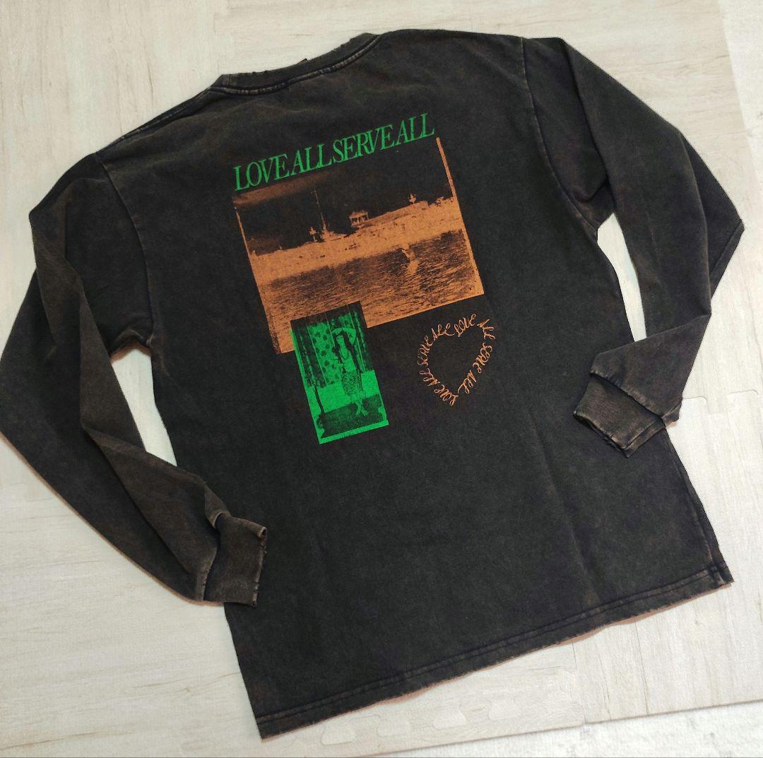 藤井風サン　ダメージロングTシャツ S 長袖　ダメロン