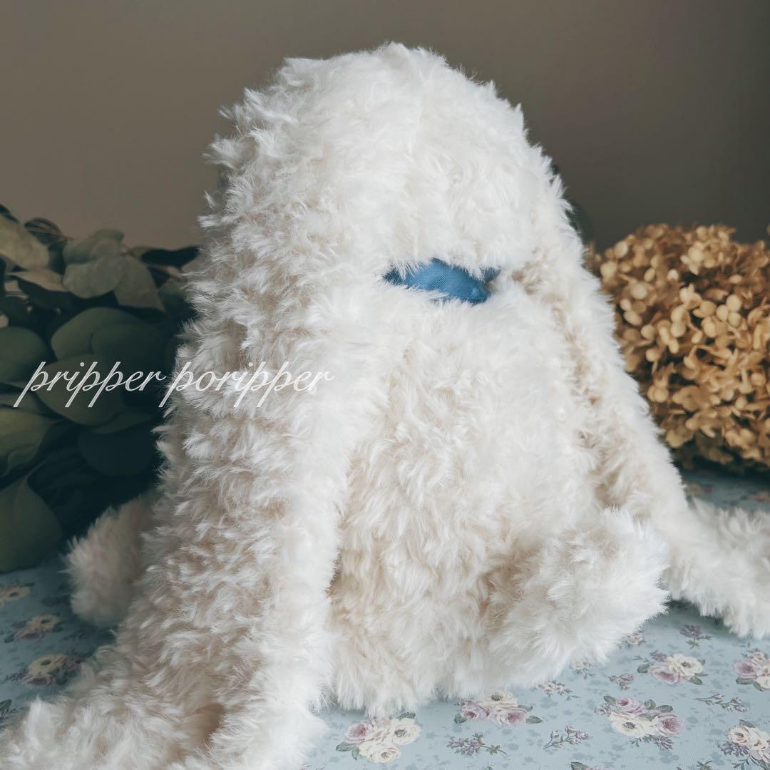 sample 硝子の瞳を持つ、しろうさぎのあみぐるみ　アートドール