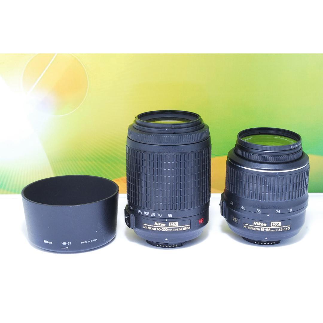 初心者おすすめ Nikon D3200 ダブルズーム スマホ転送OK 元箱付き