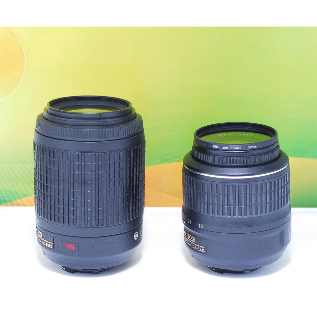 初心者おすすめ Nikon D3200 ダブルズーム スマホ転送OK 元箱付き