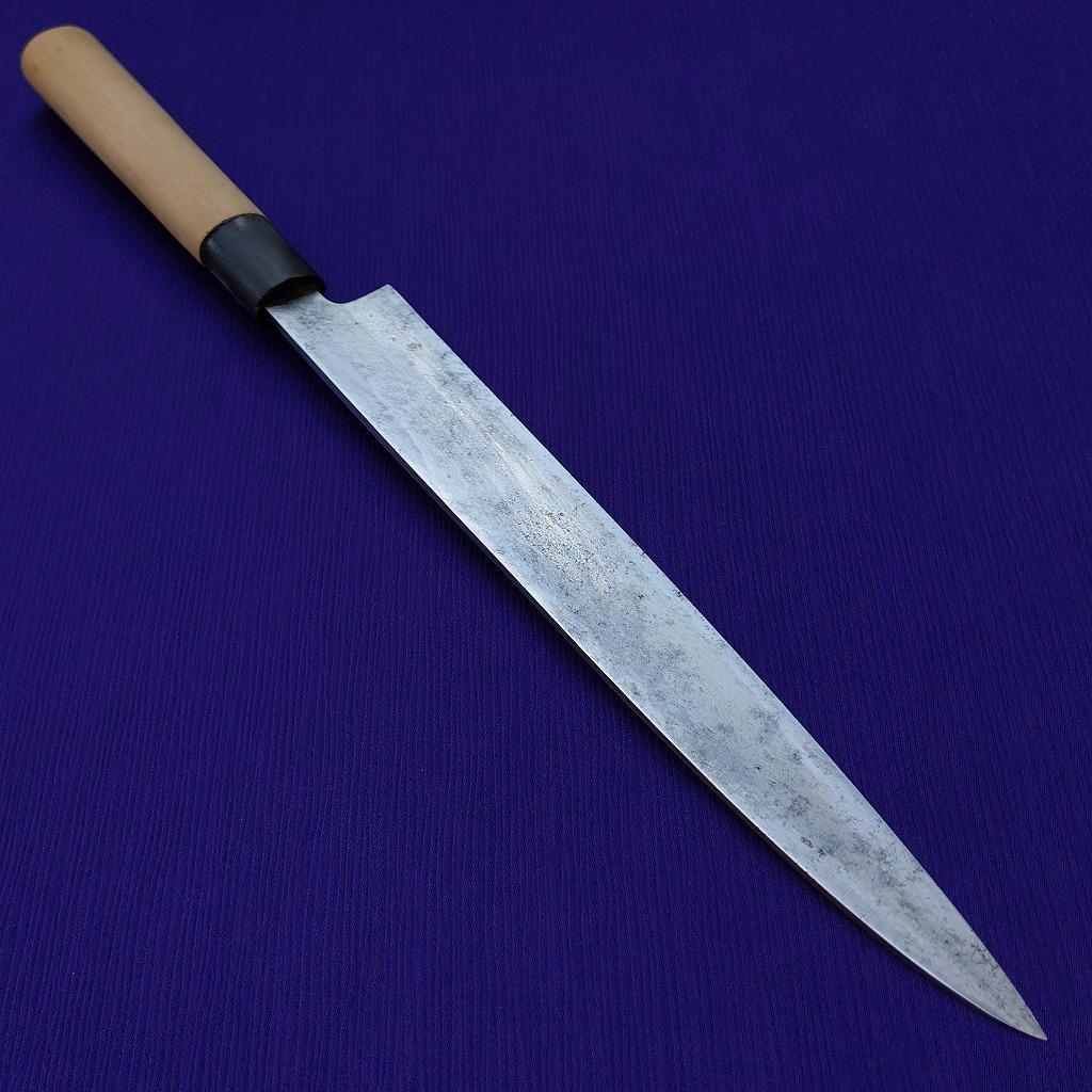 刺身包丁 萬代 刃長約230㎜ 片刃 和包丁 柳刃包丁 正夫 庖丁 《0484》