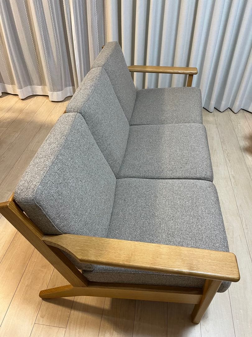 【美品】unico VISKA カバーリングソファ　3人掛け