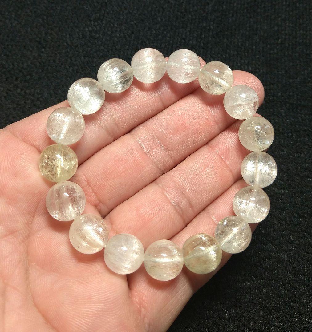 【良質,美品】キャッツアイクンツァイト　１２㎜　ブレスレット　希少　天然