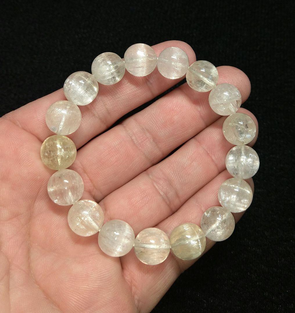 【良質,美品】キャッツアイクンツァイト　１２㎜　ブレスレット　希少　天然