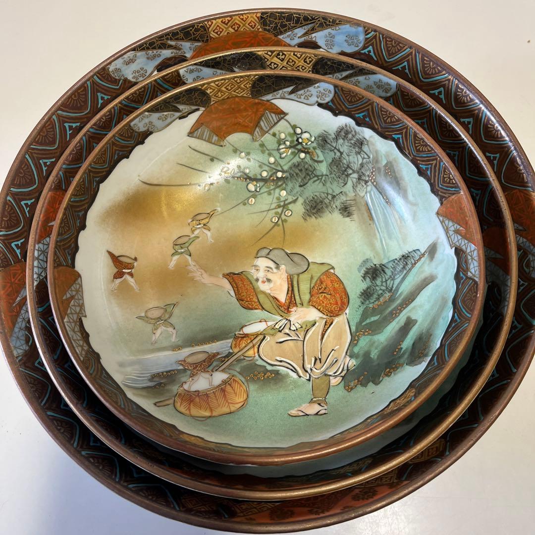 骨董九谷焼3枚組