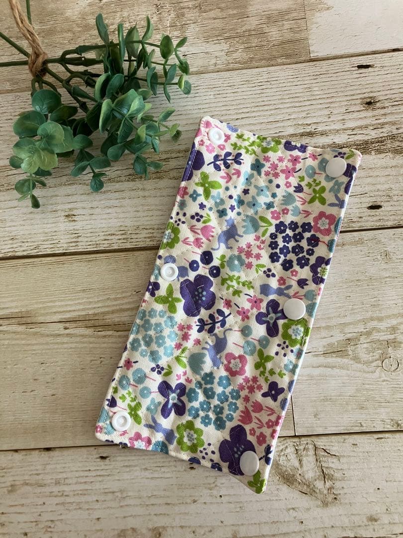 水筒 肩紐カバー ボーダーとお星様×お花と動物柄 細めタイプ