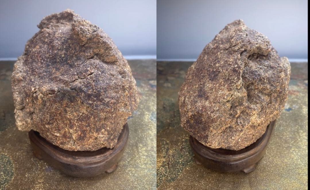 6761 鞍馬石 茅舎石 ウブ 銘 草庵 水石 盆栽 盆石