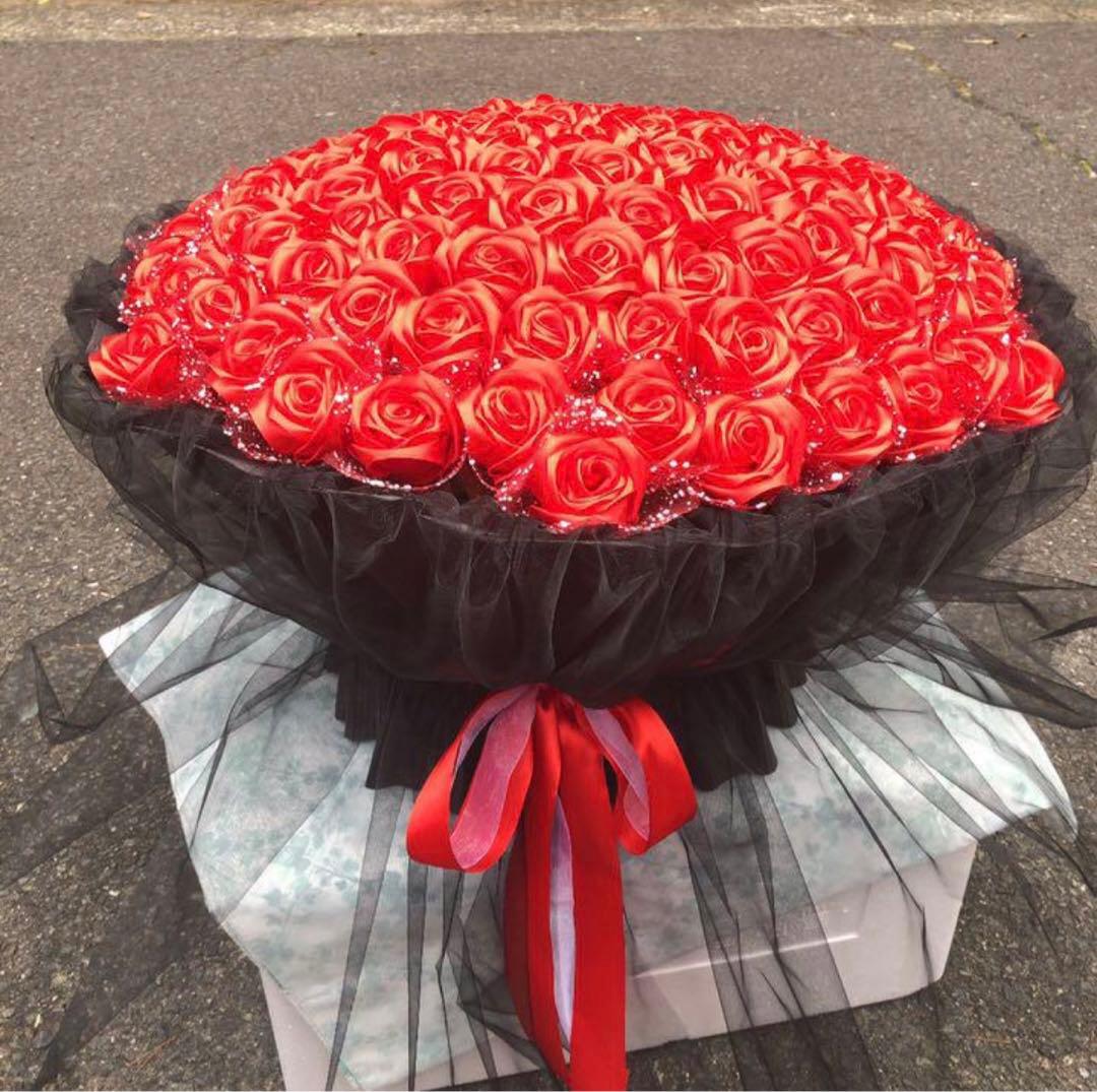108本豪華な花束 枯れないバラ お祝い 特別な日 特別な人へお祝い