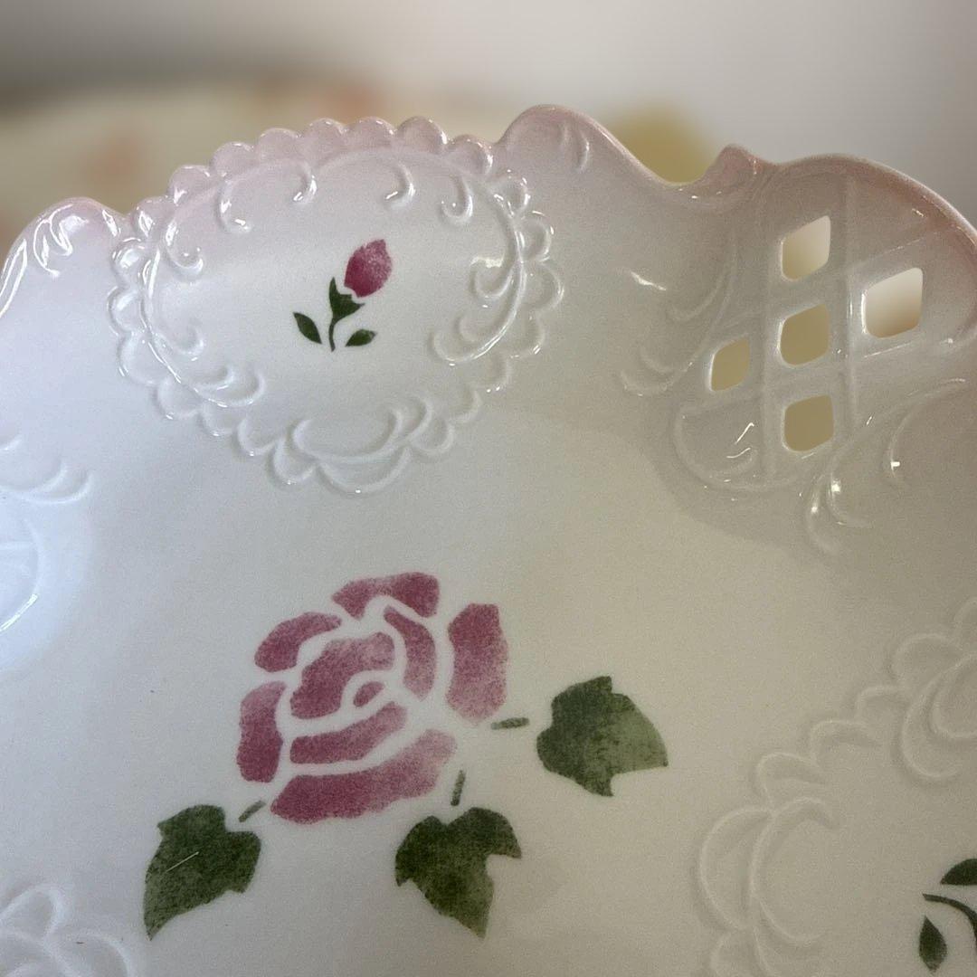 日本製 マニー　ローズ　バロックアナイスボウル Lサイズ　深皿　鉢