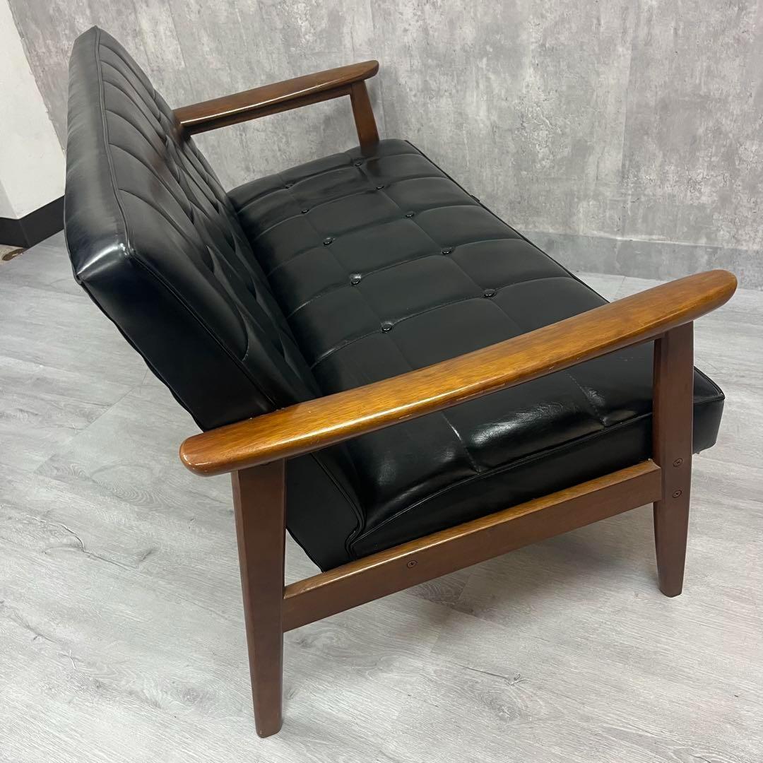 オールド　カリモク　Kチェア 2シーター ブラック