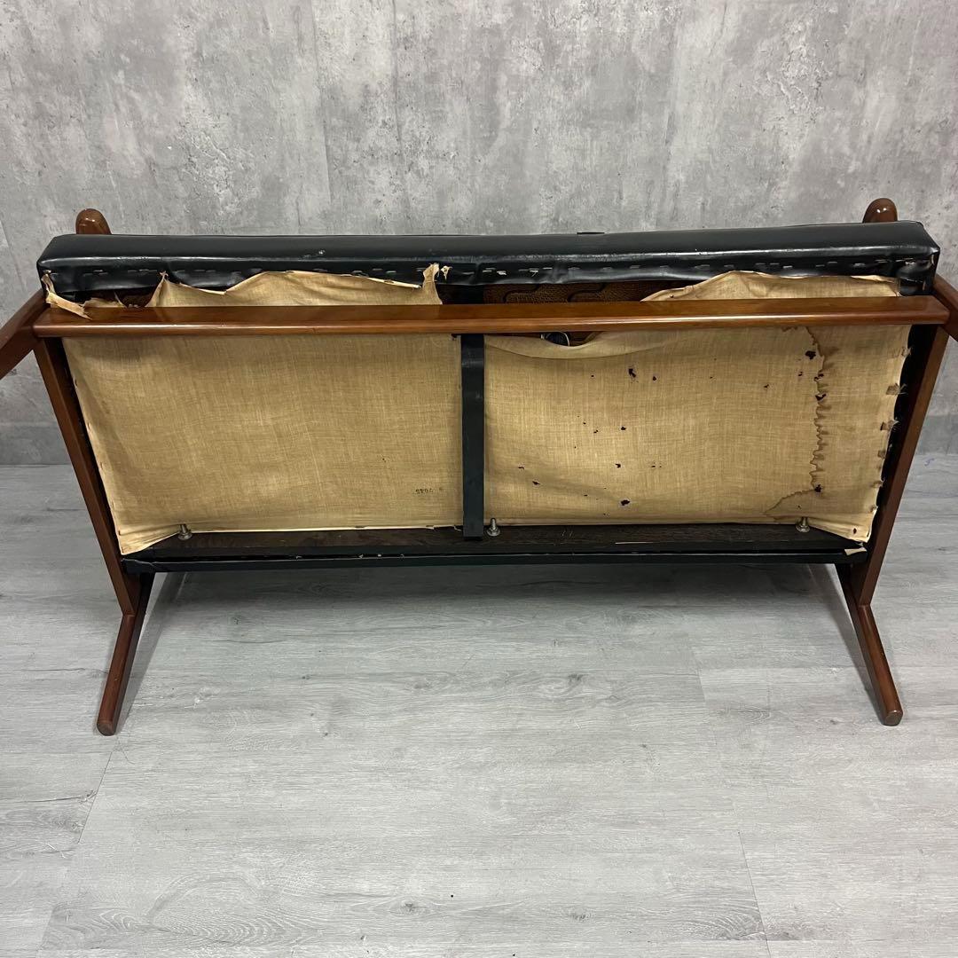 オールド　カリモク　Kチェア 2シーター ブラック