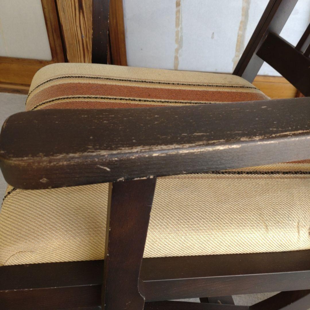 【飛騨家具】ダークブラウン ロッキングチェア アンティーク家具　レトロ