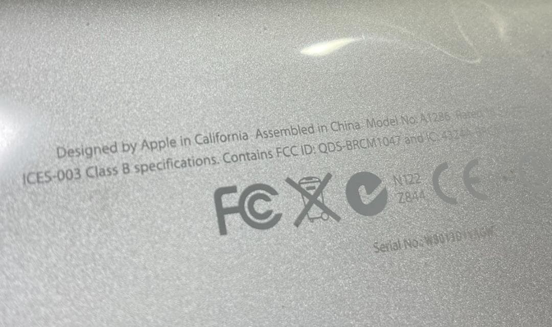 【ジャンク】MacBook Pro 15インチ 2010 Core i7 4GB