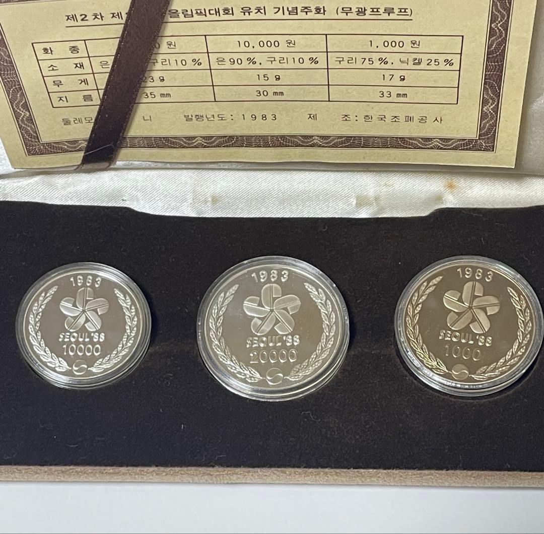 1983年 韓国 ソウルオリンピック記念硬貨 銀貨