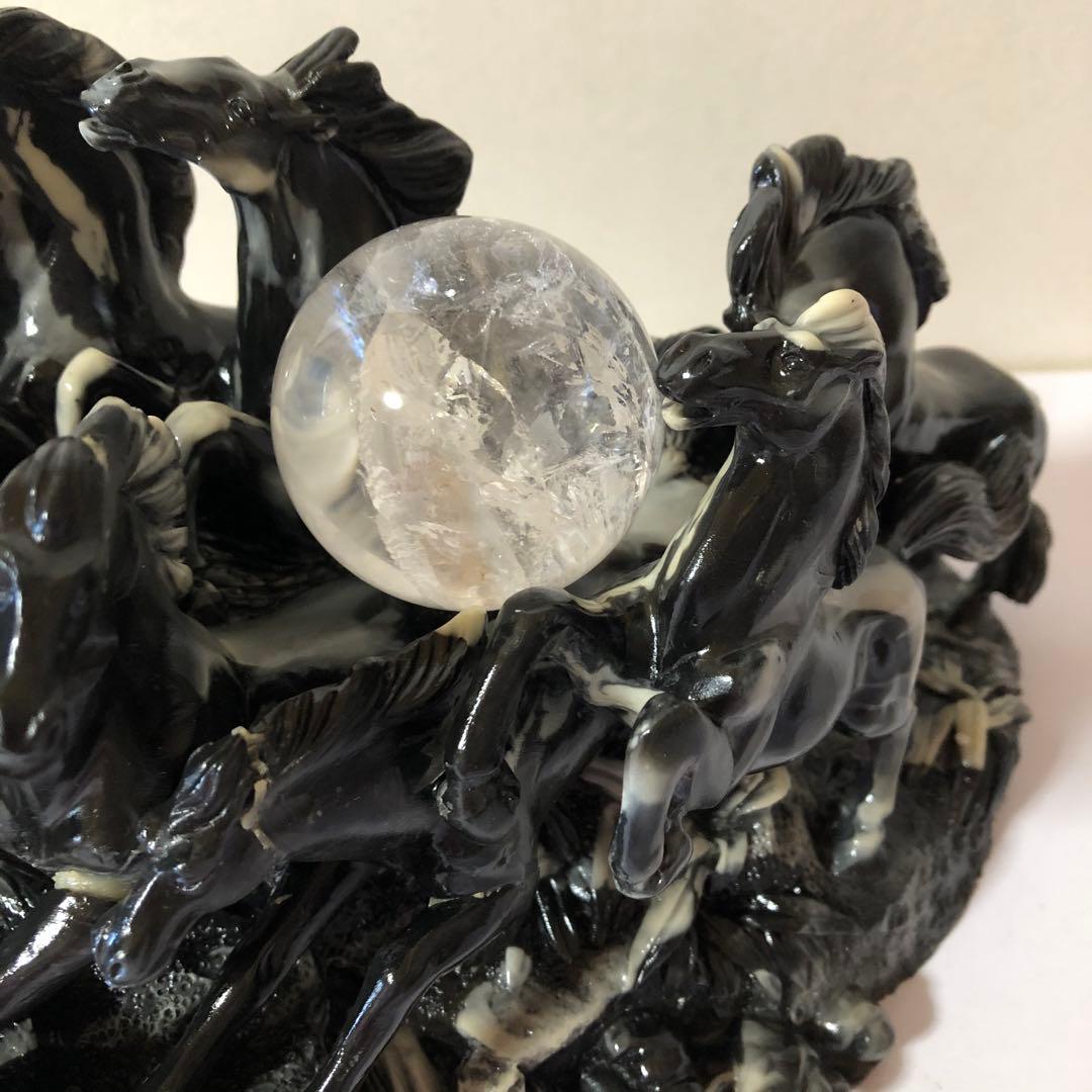 うまくいく　置物　馬　黒　B 2026 午年　新年