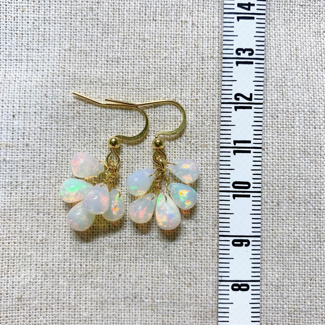 遊色キラキラ オパール✳︎天然石ピアス&イヤリング