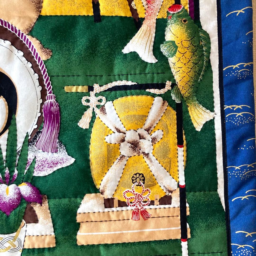 No.304 端午の節句　金太郎　手縫いキルト　タペストリー　ハンドメイド
