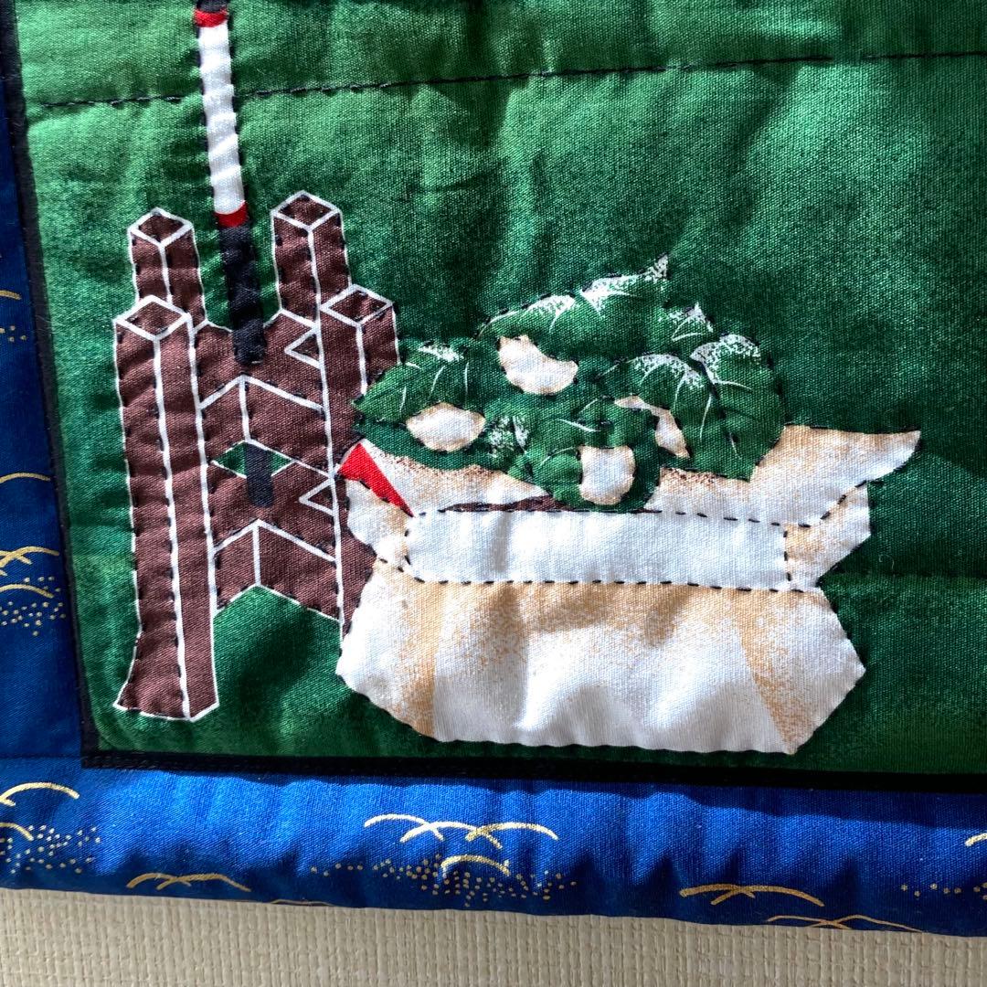 No.304 端午の節句　金太郎　手縫いキルト　タペストリー　ハンドメイド