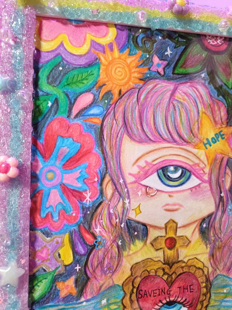 【一点物アート】Icono-Eye-再生-Saving the EARTH