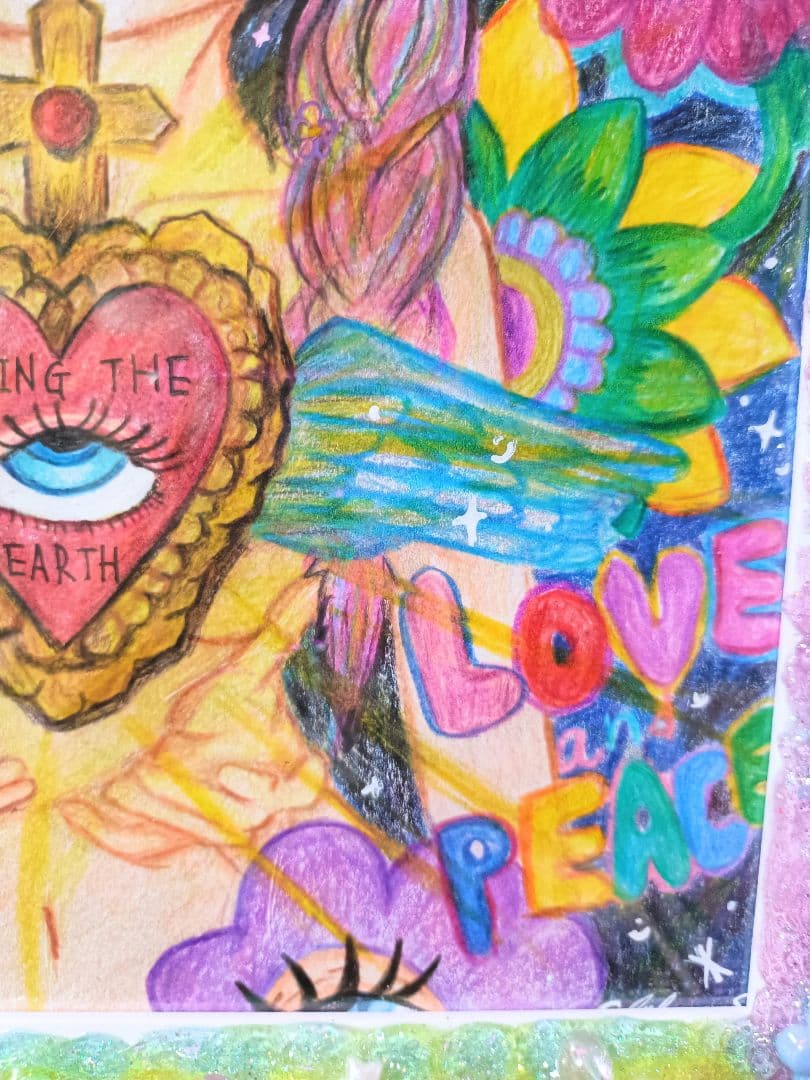 【一点物アート】Icono-Eye-再生-Saving the EARTH