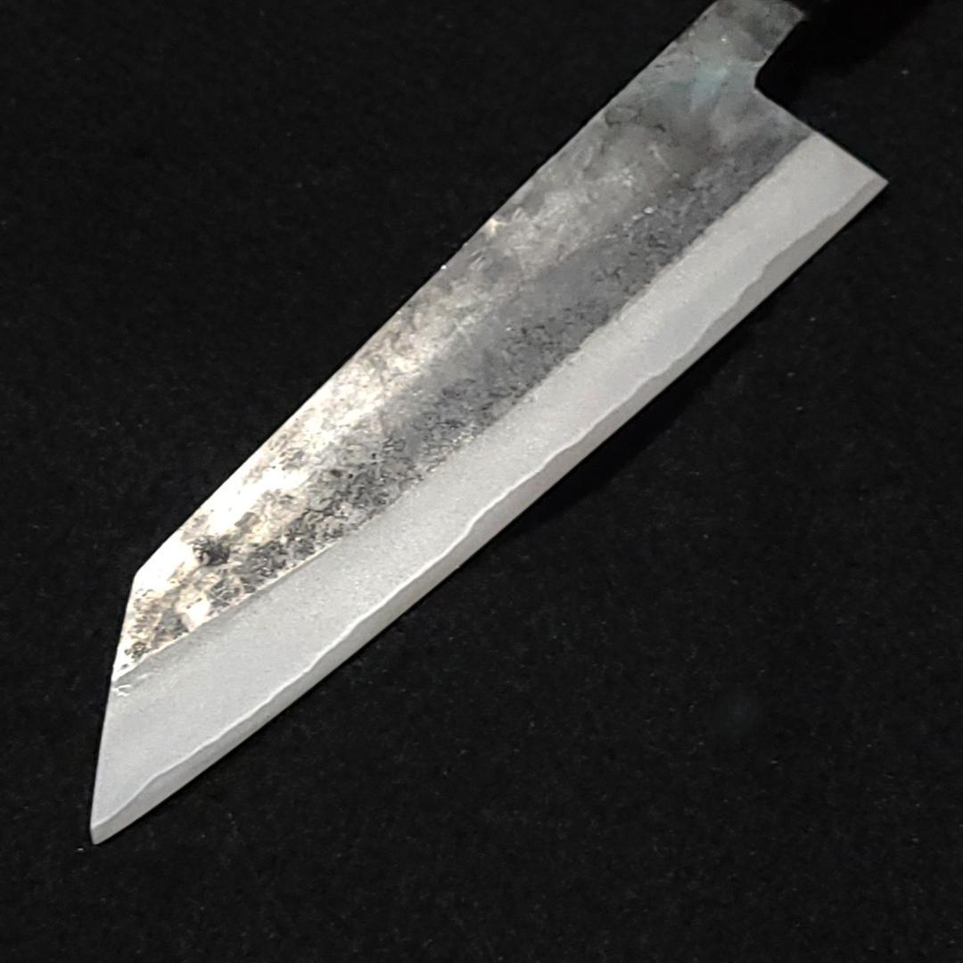 青紙２号 黒打 文化包丁 165㎜ G1401 焼栗柄 手作り 鍛造 月光作