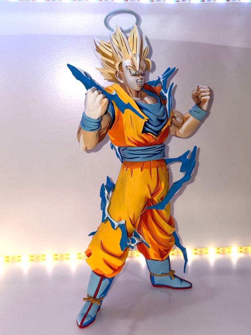 ドラゴンボールZ 超サイヤ人2 孫悟空 二次元彩色 2Dリペイント 約33cm