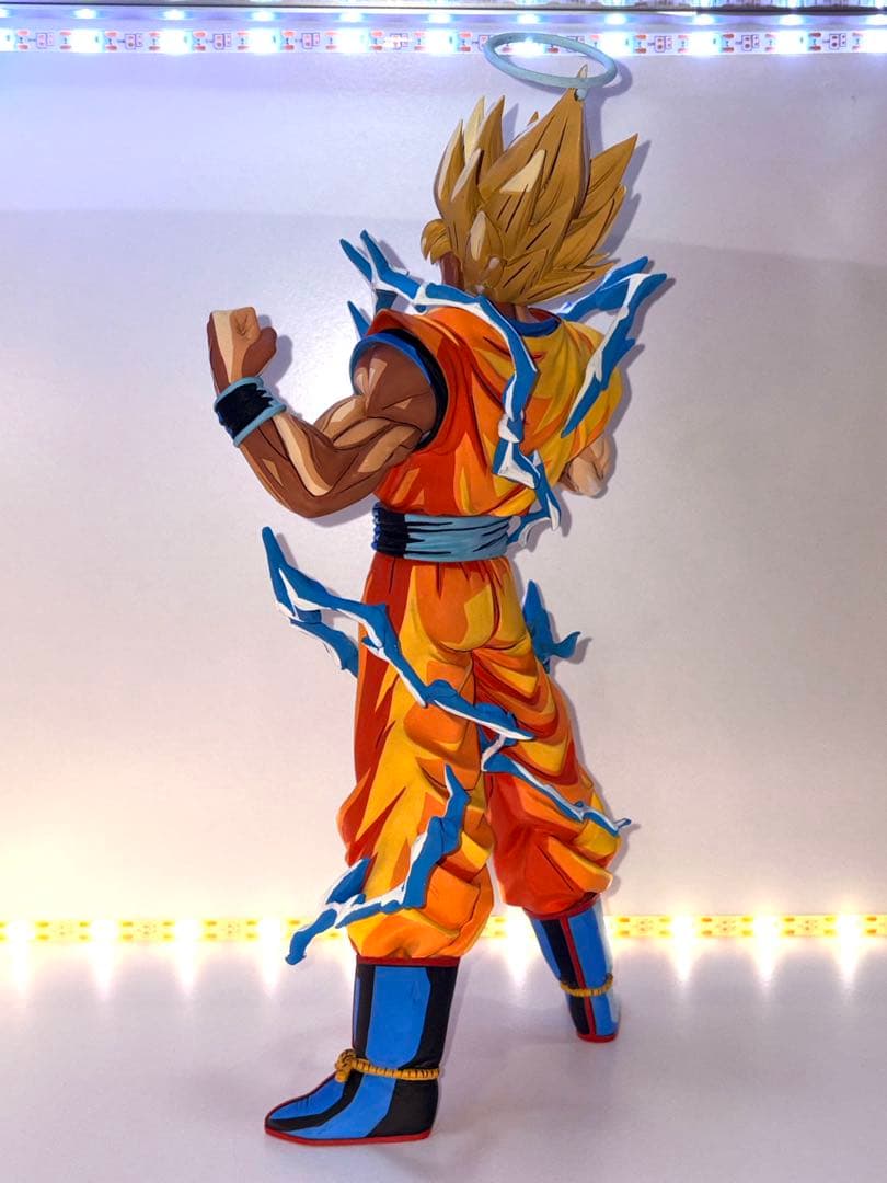 ドラゴンボールZ 超サイヤ人2 孫悟空 二次元彩色 2Dリペイント 約33cm