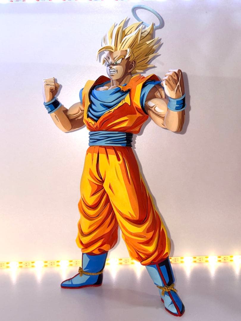 ドラゴンボールZ 超サイヤ人2 孫悟空 二次元彩色 2Dリペイント 約33cm