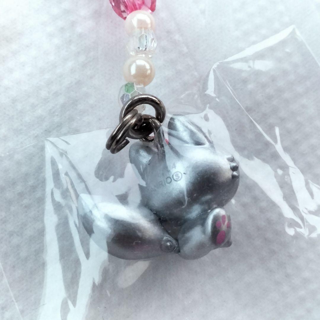 激レア　北海道限定　ハローキティ　ぎんぎつね　ビーズ根付　ストラップ　平成レトロ