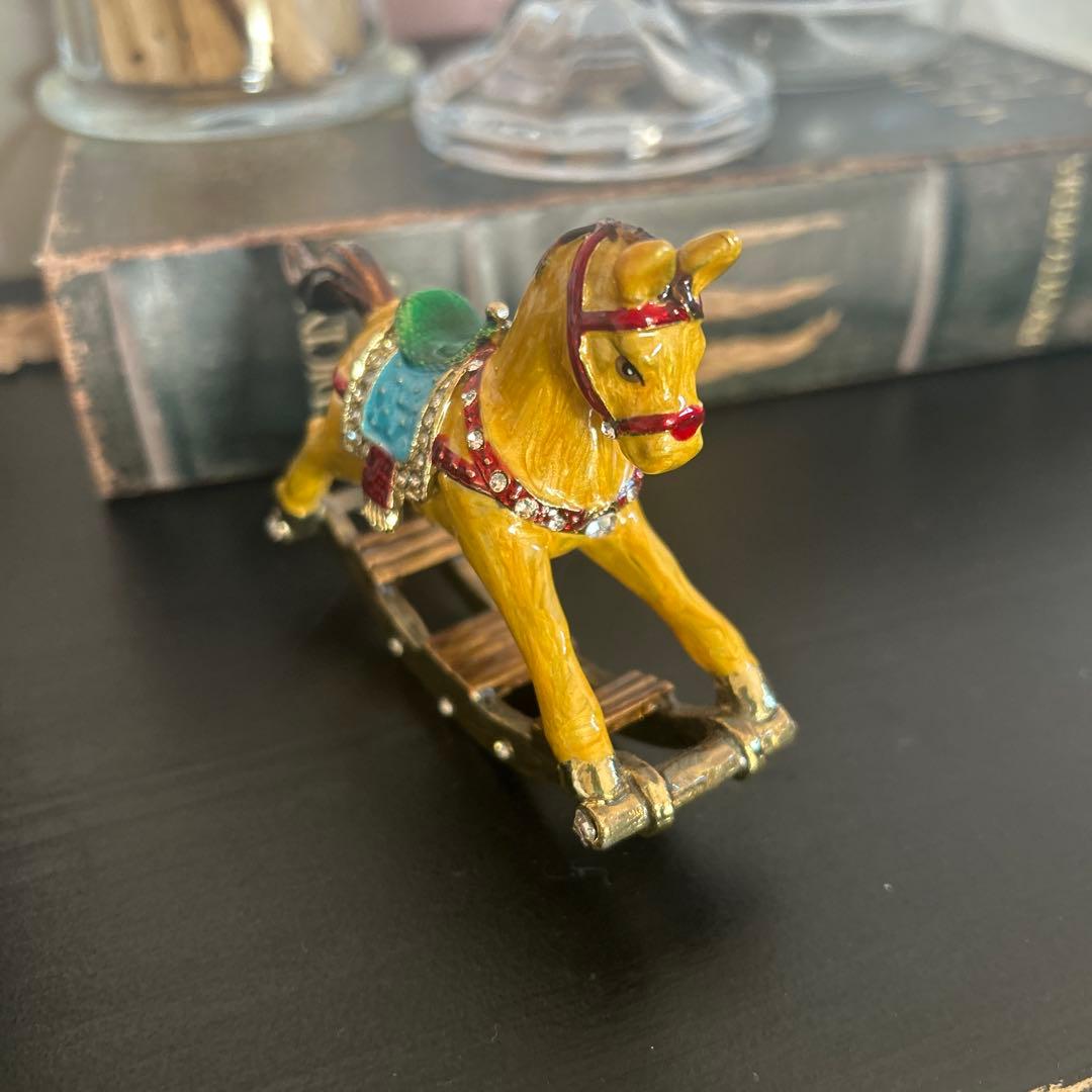 ロッキングホース 置物 アンティーク風