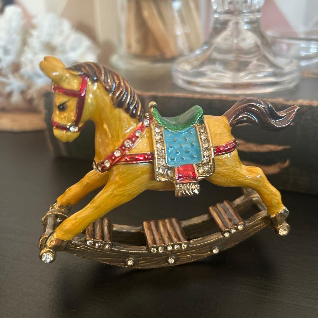 ロッキングホース 置物 アンティーク風