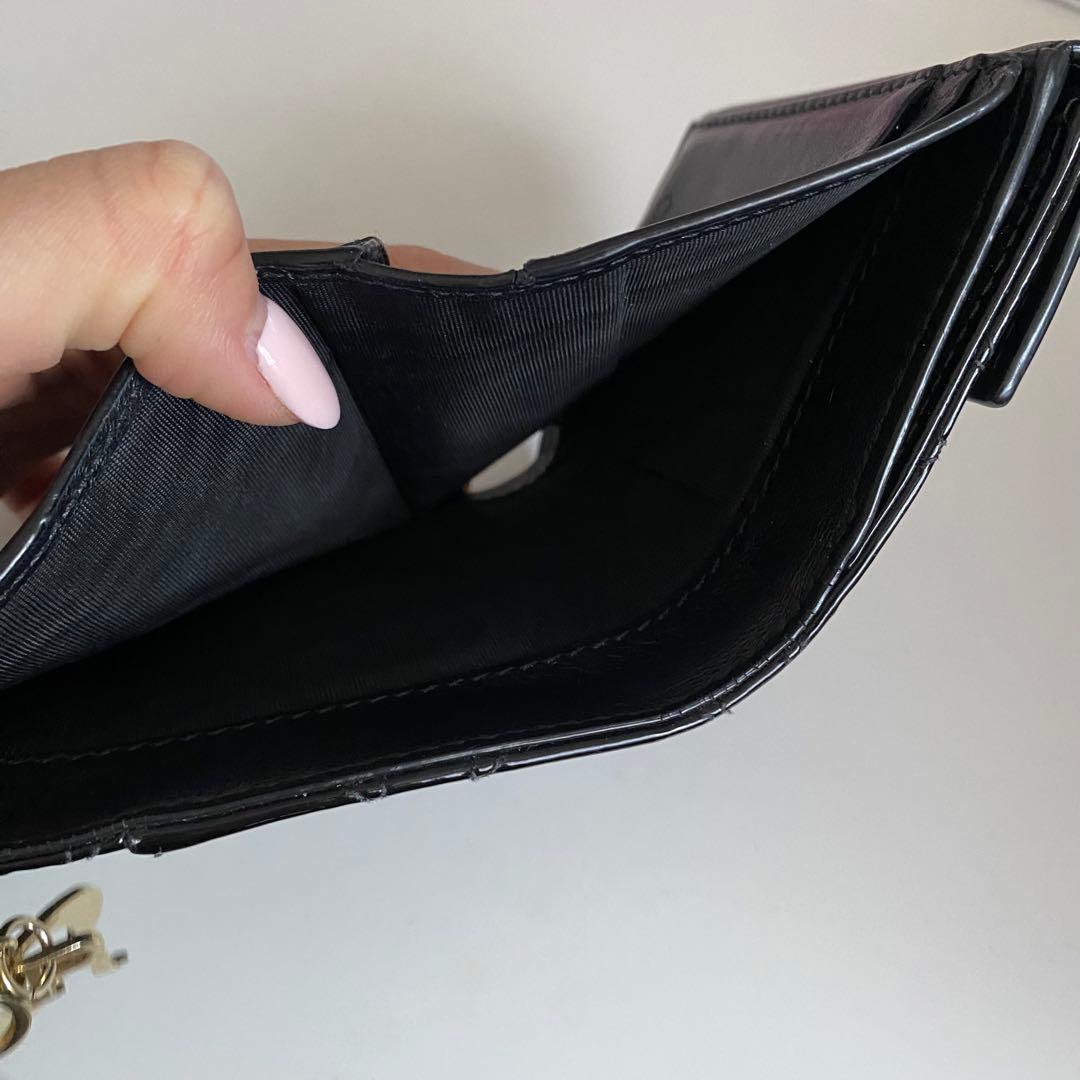 【DIOR/ディオール】　黒/ブラック エナメル　財布