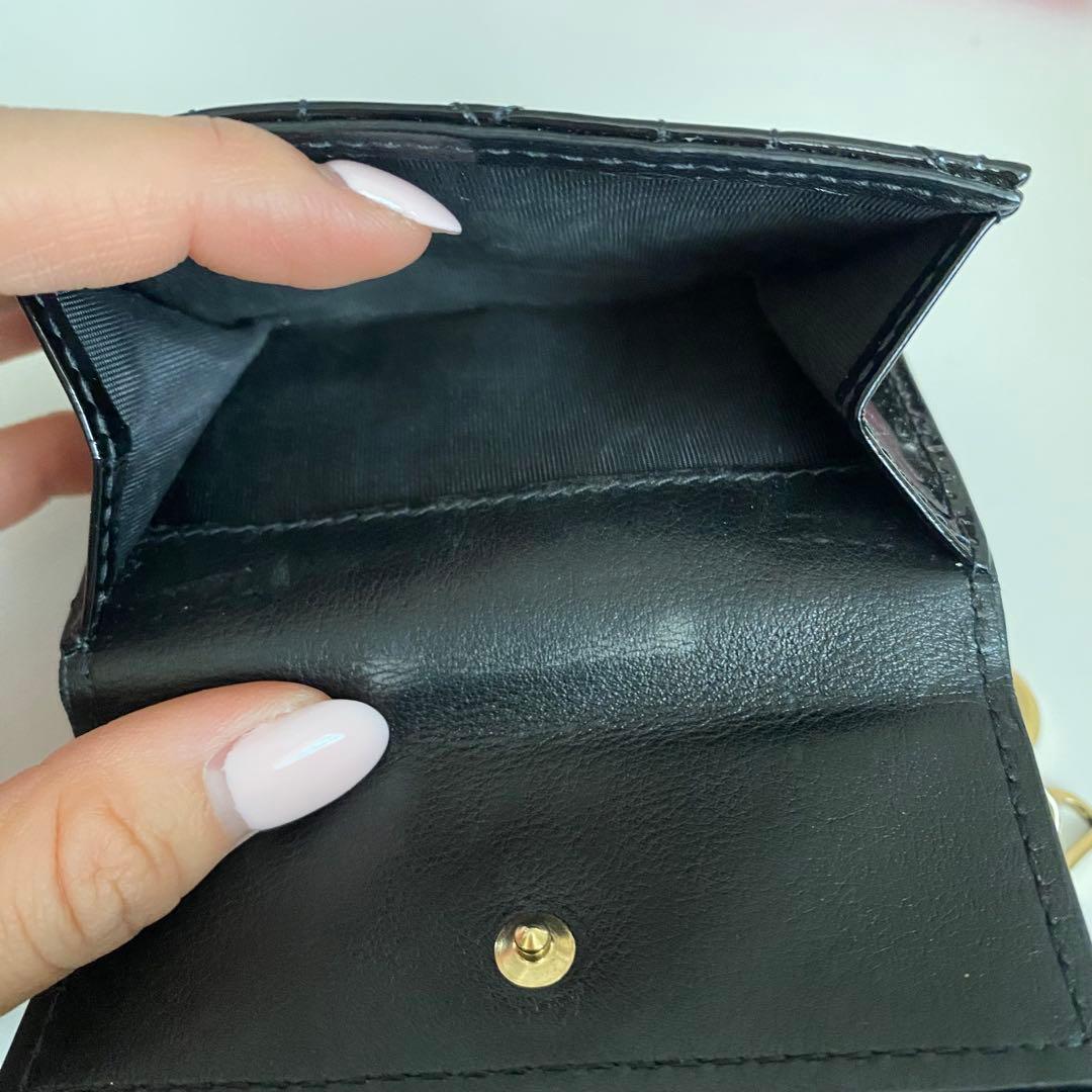【DIOR/ディオール】　黒/ブラック エナメル　財布